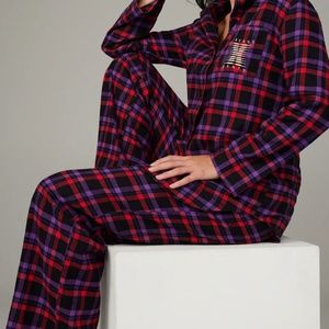 Flannel Sleep Set - Night Star Chaser - Berry Plaid - Savage X Fenty by Rihanna